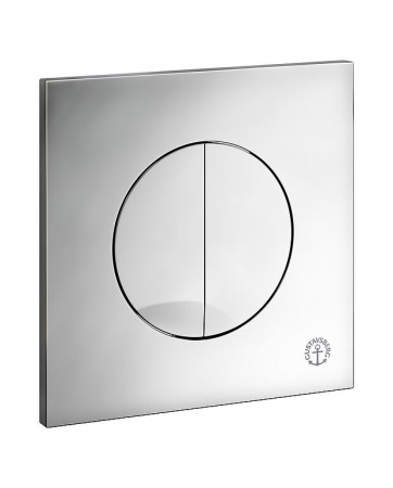 Toalettknapp for fikstur XS – veggknapp, rund Krom